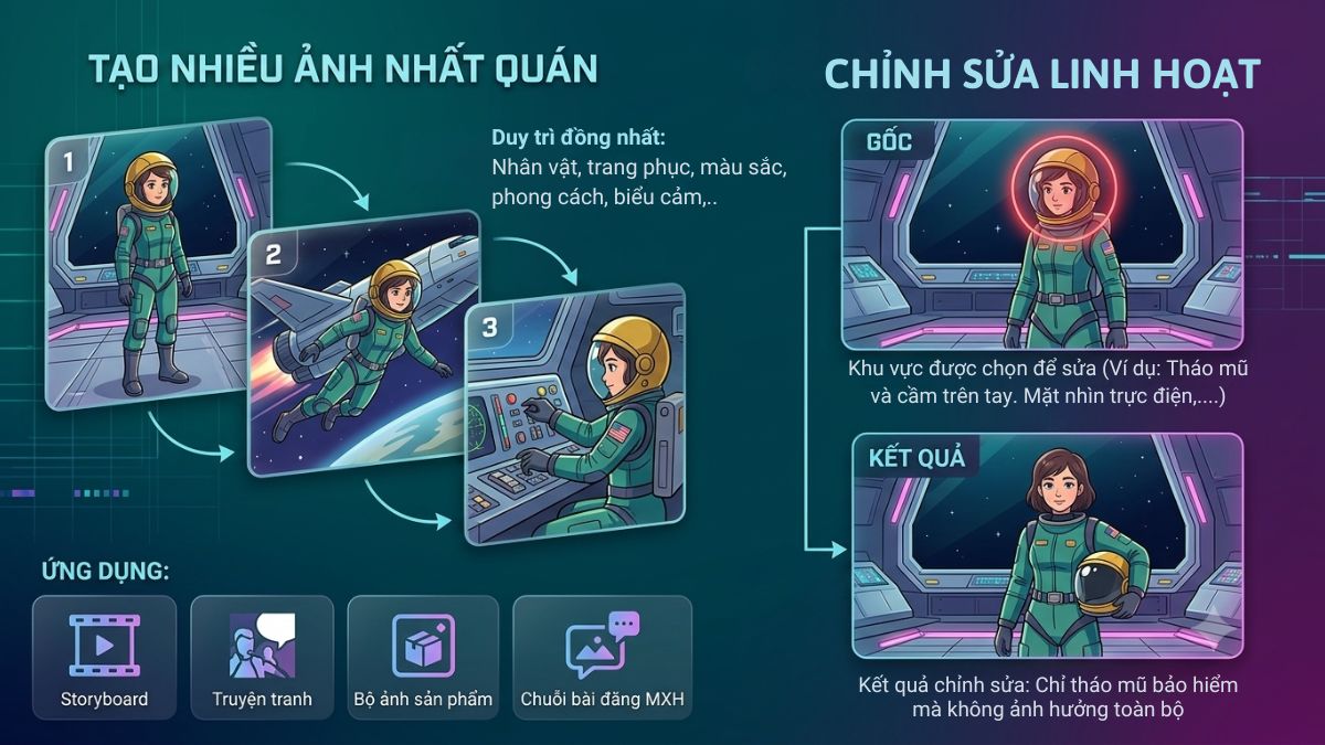 Tạo và chỉnh sửa nhiều hình ảnh nhất quán