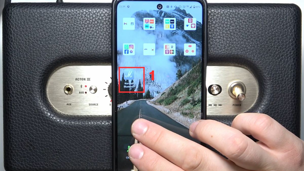 Cách chỉnh qua App Marshall Bluetooth bước 1