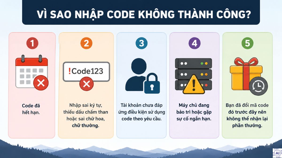 Nguyên nhân nhập code Project Slayers không thành công