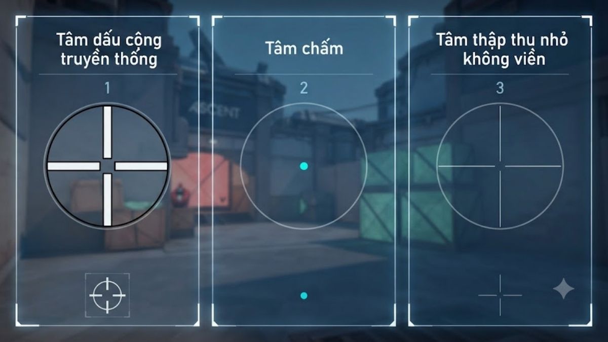 Các dạng Crosshair được sử dụng phổ biến trong Valorant