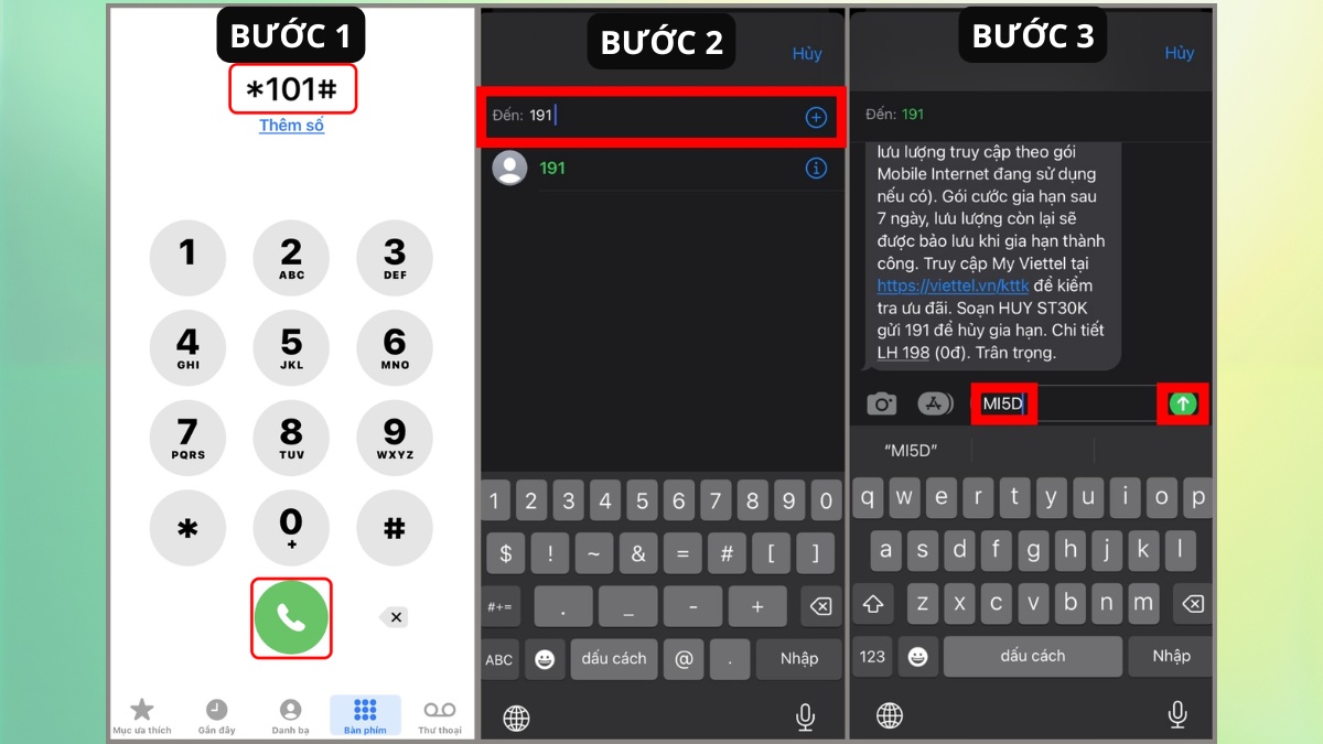 đăng ký 4G Viettel 1 ngày qua SMS