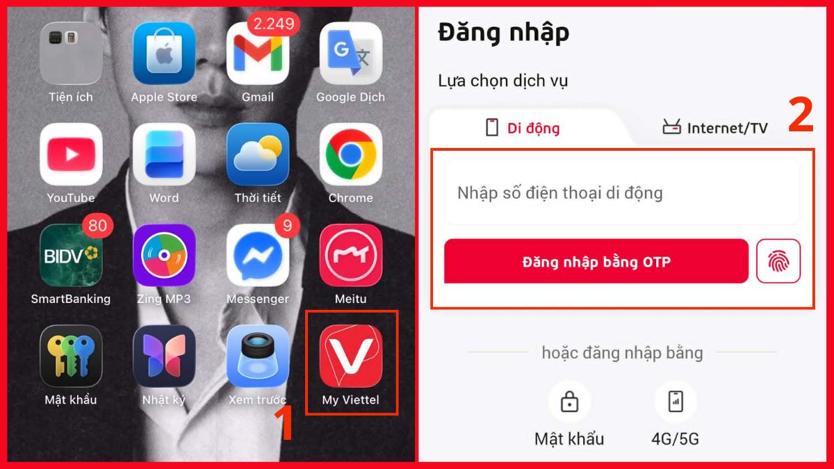 Cách đăng ký 4G Viettel 1 tháng Qua ứng dụng My Viettel