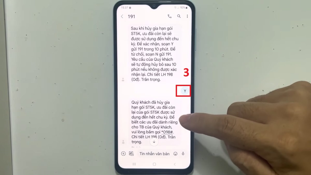 Cách hủy gói đăng ký 5g viettel 1 ngày bước 3