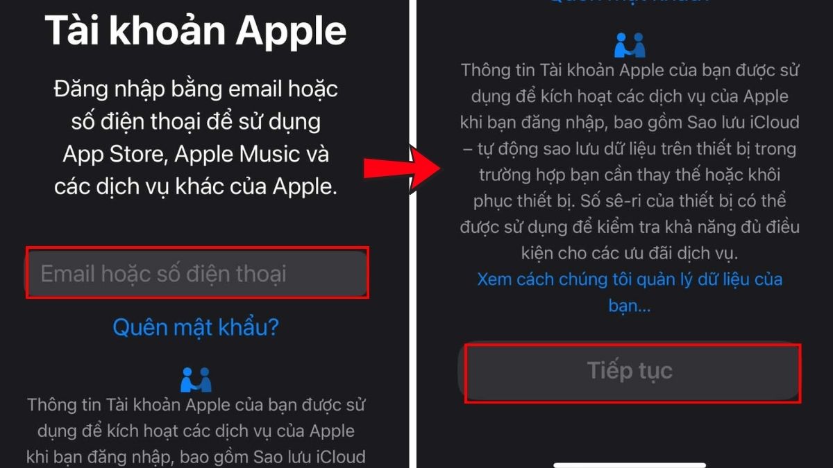 Cách đăng nhập iCloud vào App Store bước 3