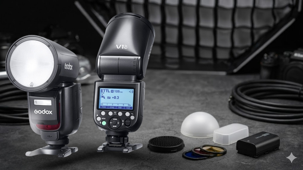 Đèn flash máy ảnh Godox V1 Pro 