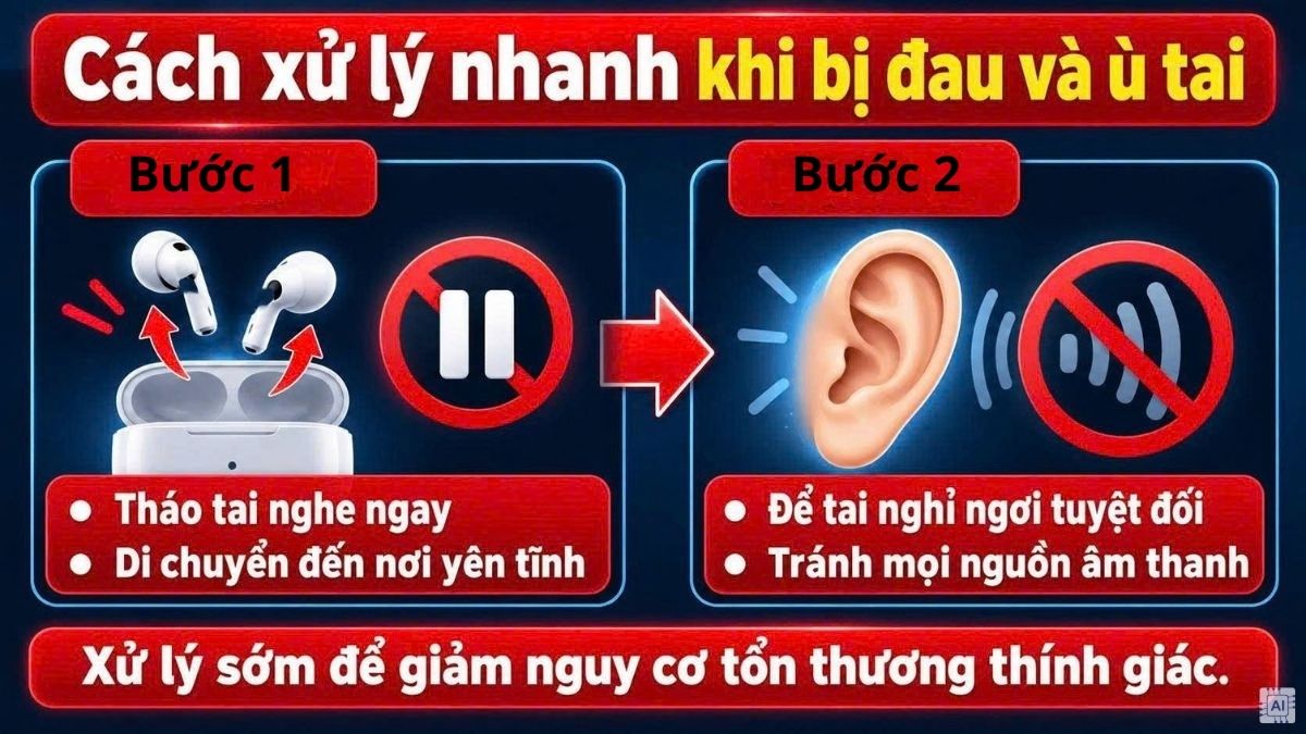 Cách xử lý nhanh khi bị đau và ù tai bước 1