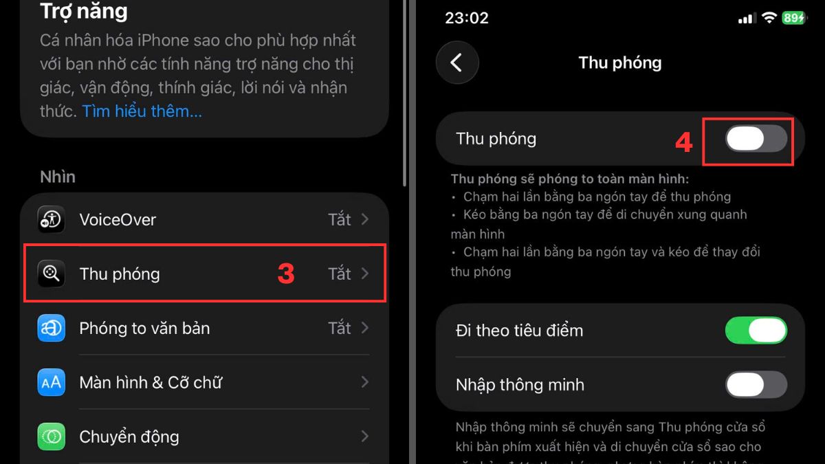 Kiểm tra chế độ thu/phóng màn hình (Áp dụng cho iPhone) bước 2