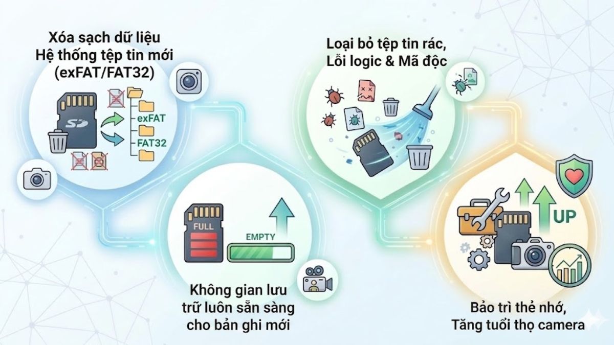 Định dạng thẻ nhớ camera là gì