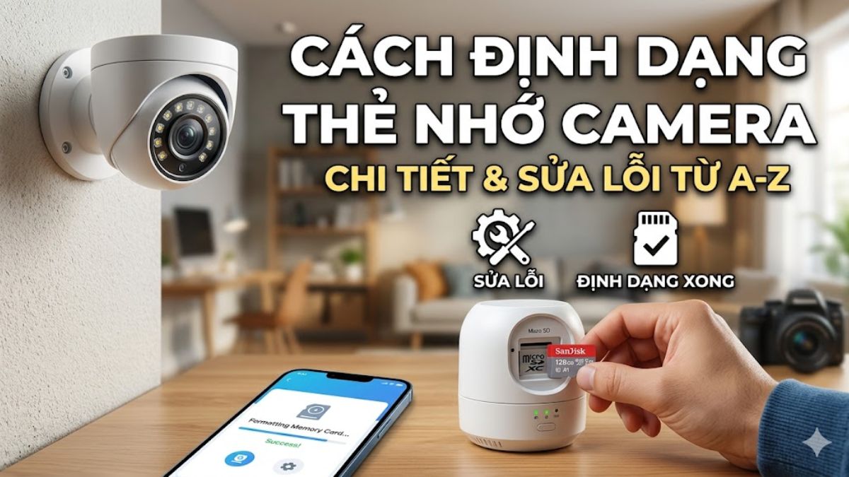 Cách định dạng thẻ nhớ Camera chi tiết và cách sửa lỗi từ A-Z