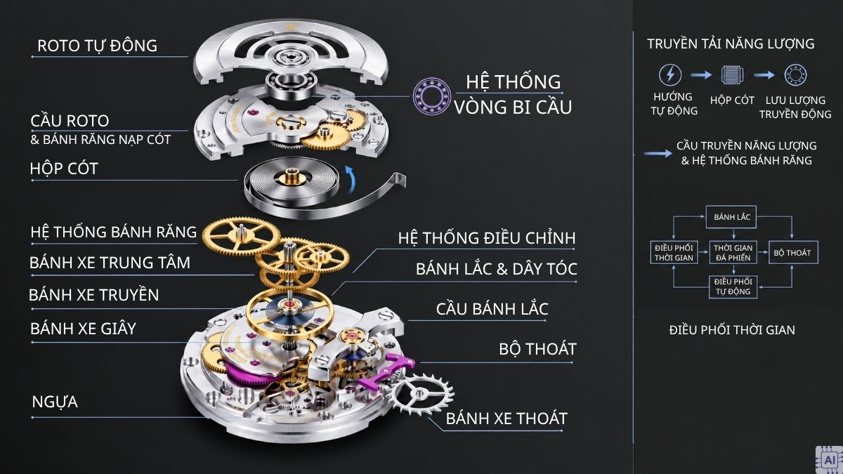 Cấu tạo và nguyên lý hoạt động đồng hồ automatic