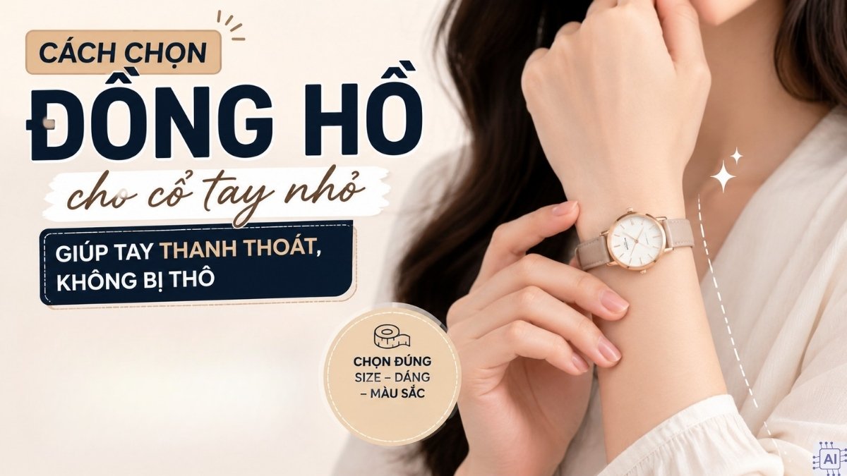 Cách chọn đồng hồ cho cổ tay nhỏ cho nam và nữ