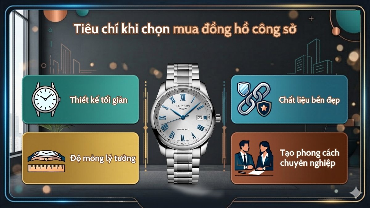 Tiêu chí khi chọn mua đồng hồ công sở