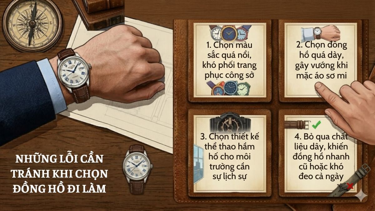 Những lỗi cần tránh khi chọn đồng hồ đi làm