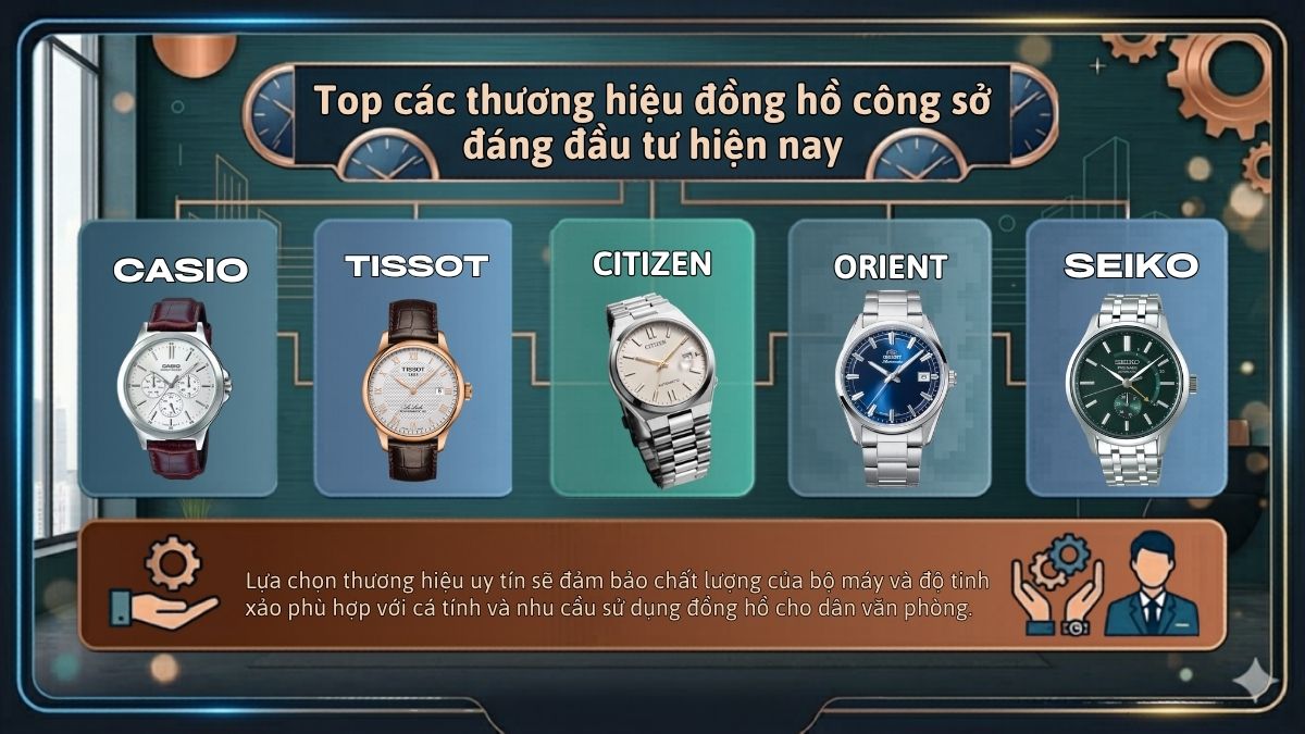 Top các thương hiệu đồng hồ công sở đáng đầu tư hiện nay