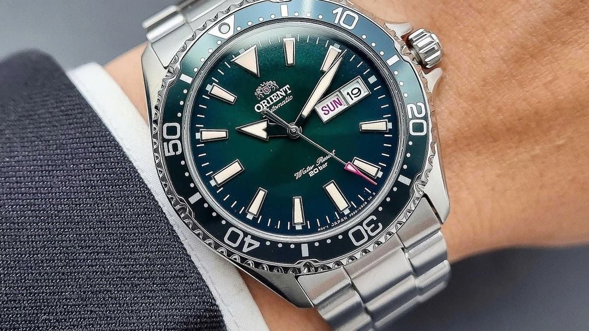 Đồng hồ Orient Mako mặt xanh lá