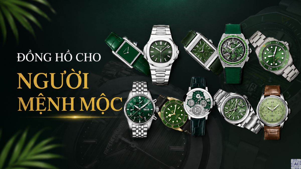 Đồng hồ cho người mệnh Mộc: Cách chọn màu, chất liệu hợp phong thủy