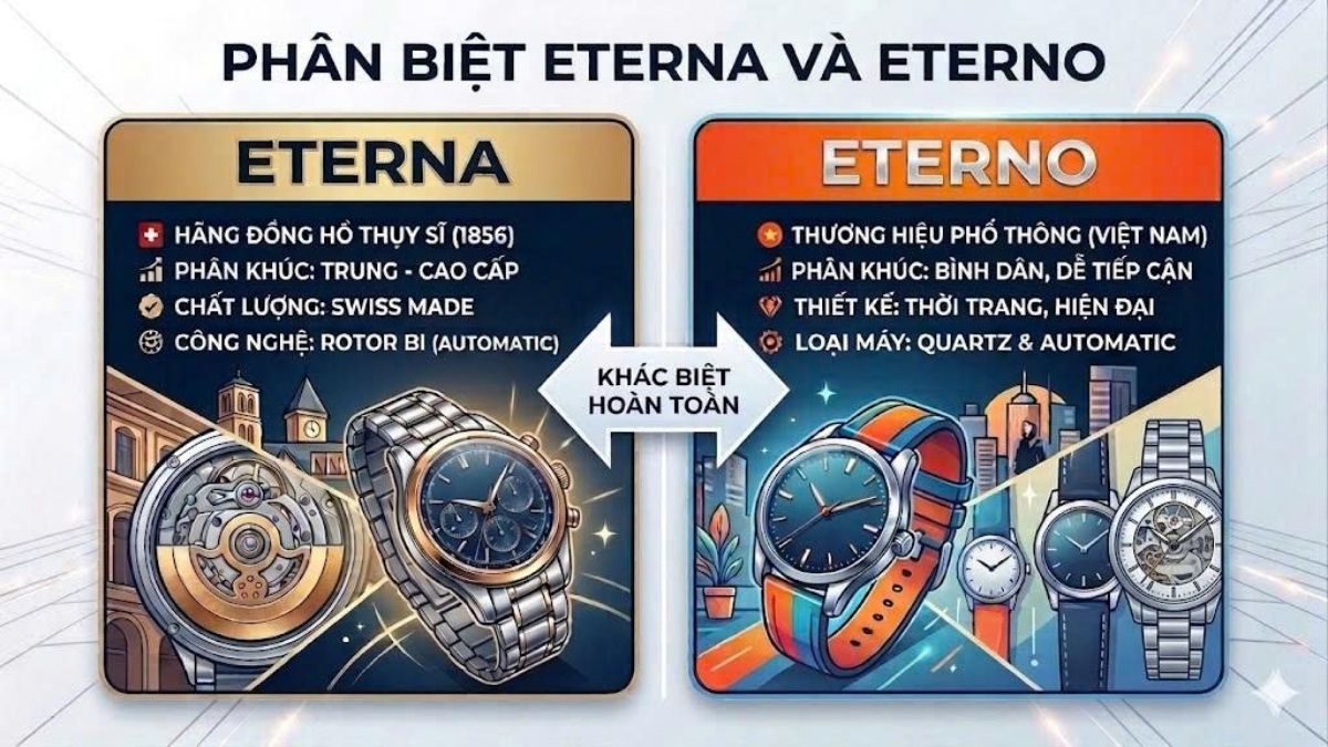 Phân biệt Eterno và Eterna để tránh nhầm lẫn