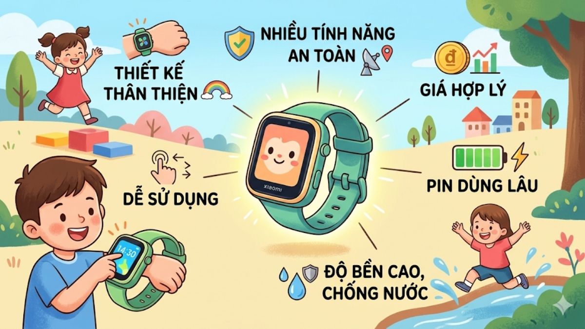 Ưu điểm của đồng hồ thông minh trẻ em Xiaomi