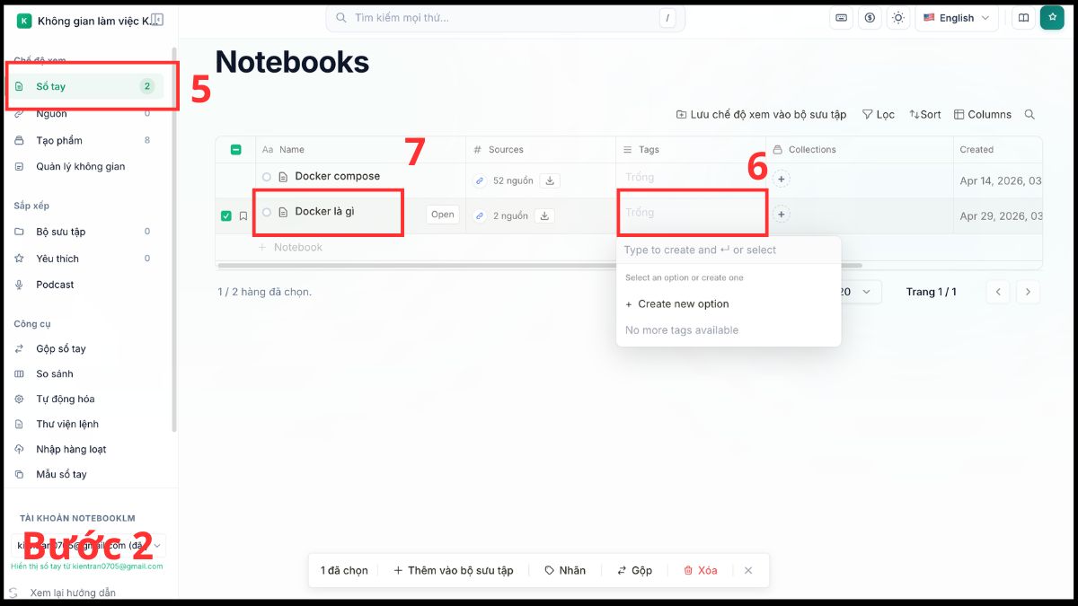 xây dựng hệ thống kiến thức cho NotebookLM bước 4