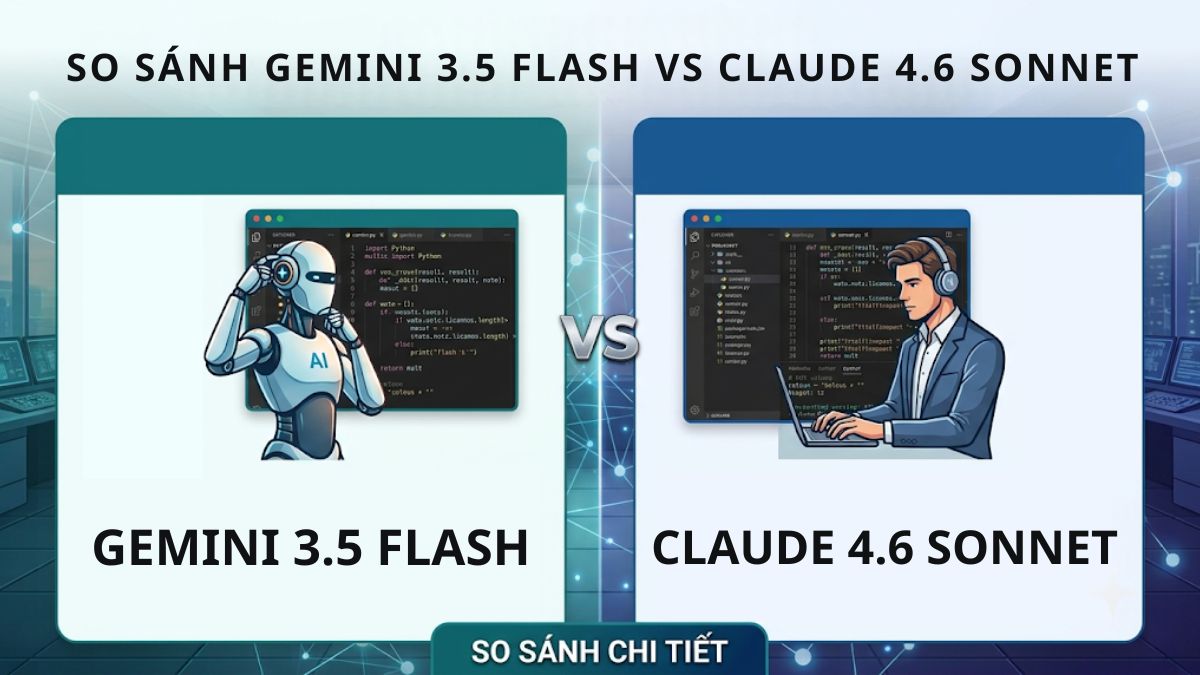 So sánh Gemini 3.5 Flash vs Claude 4.6 Sonnet chi tiết