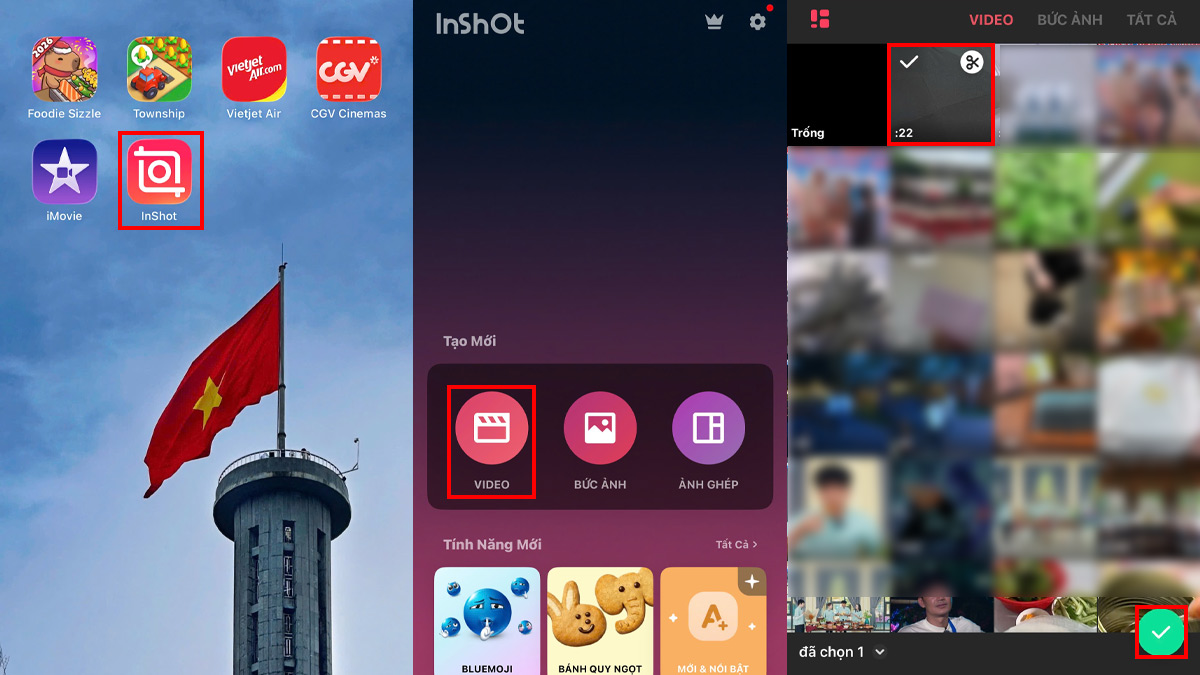 Cách sử dụng app InShot trên điện thoại bước 1
