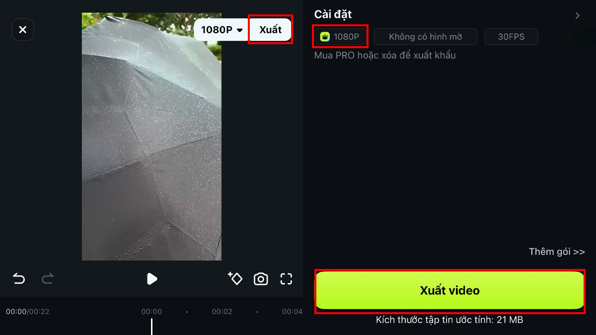 Cách ghép nhạc vào video bằng ứng dụng FilmoraGo bước 4