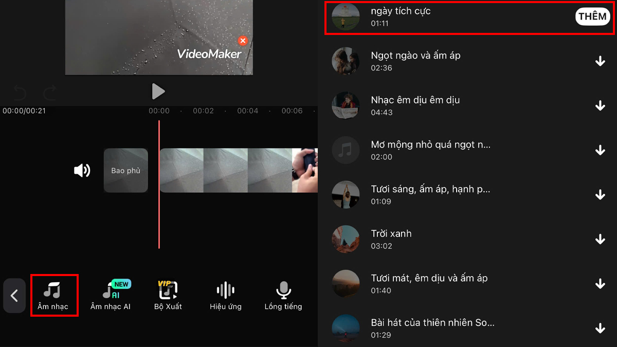 Cách ghép nhạc vào video trên iPhone bằng VideoShow bước 2
