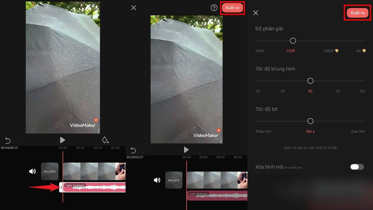 Cách ghép nhạc vào video trên iPhone bằng VideoShow bước 3