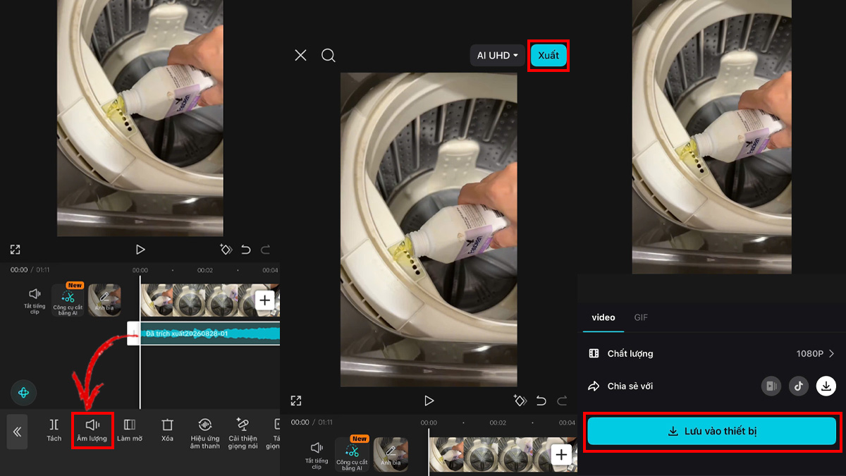 Cách chèn nhạc TikTok và YouTube vào video iPhone bước 4
