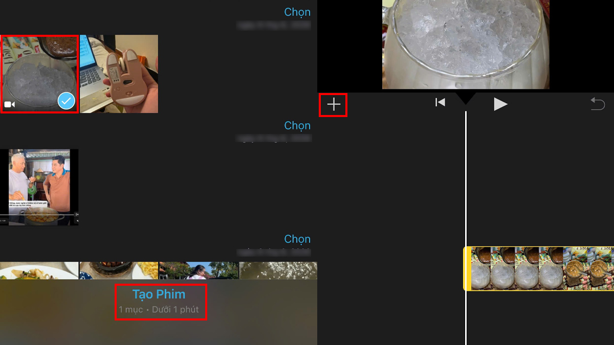 Cách ghép nhạc bằng iMovie trên iPhone bước 2