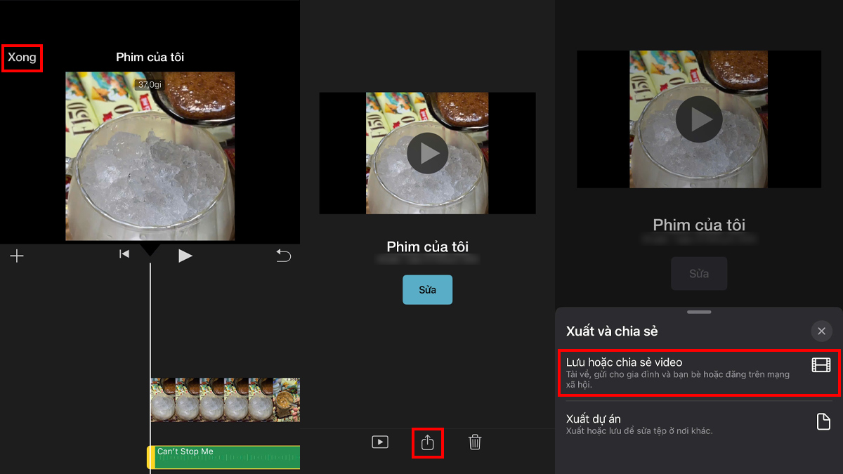 Cách ghép nhạc bằng iMovie trên iPhone bước 5