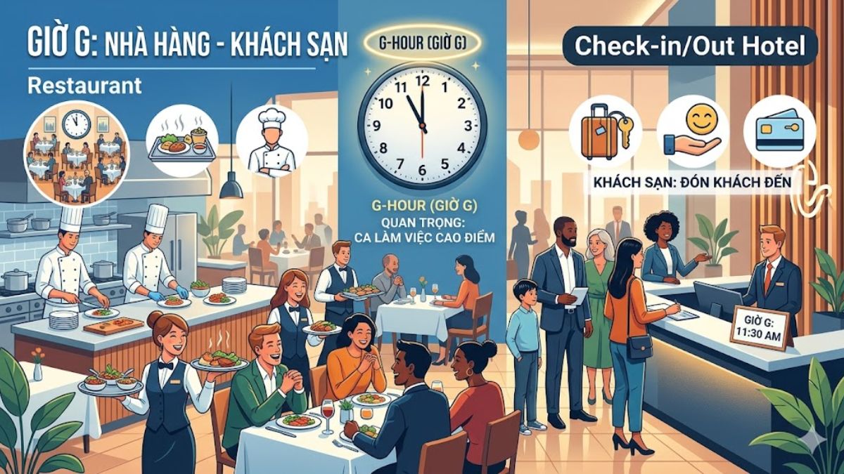 Các khung giờ G phổ biến nhất trong nhà hàng 