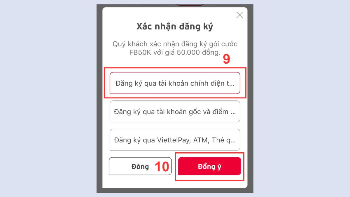 Hướng dẫn đăng ký gói 5G Viettel sinh viên tại nhà bước 3