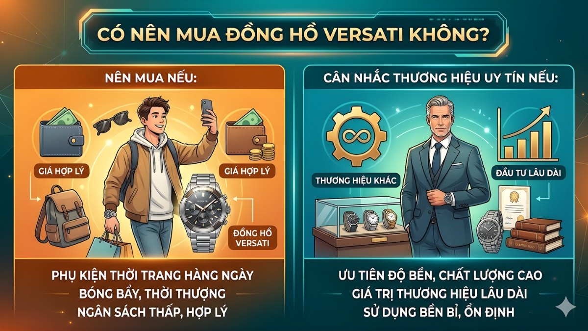 Có nên mua đồng hồ Versati không?