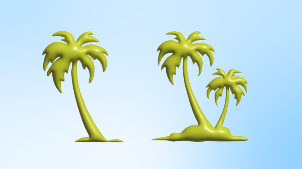 Hiệu ứng con trỏ cực đẹp 3d cây dừa