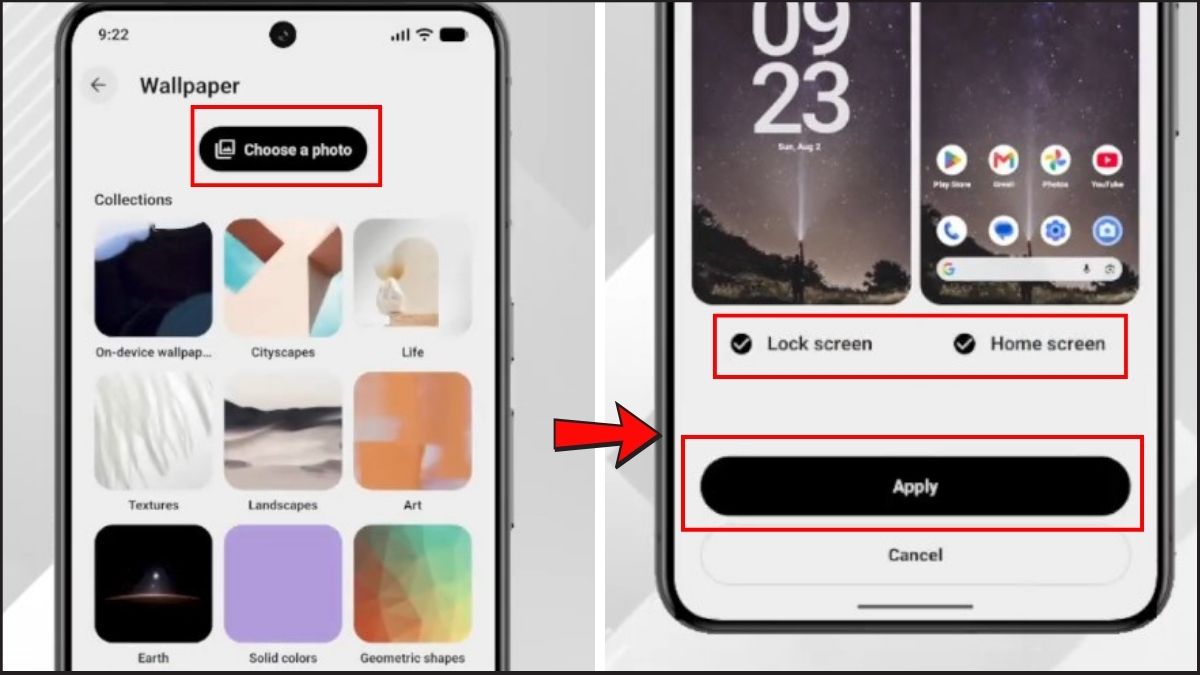 Hướng dẫn cài đặt hình nền trên Google Pixel bước 2