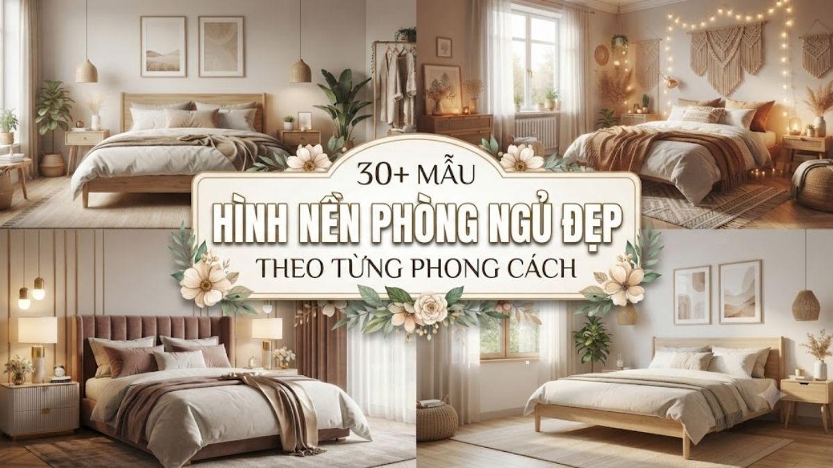 30+ mẫu hình nền phòng ngủ đẹp theo từng phong cách
