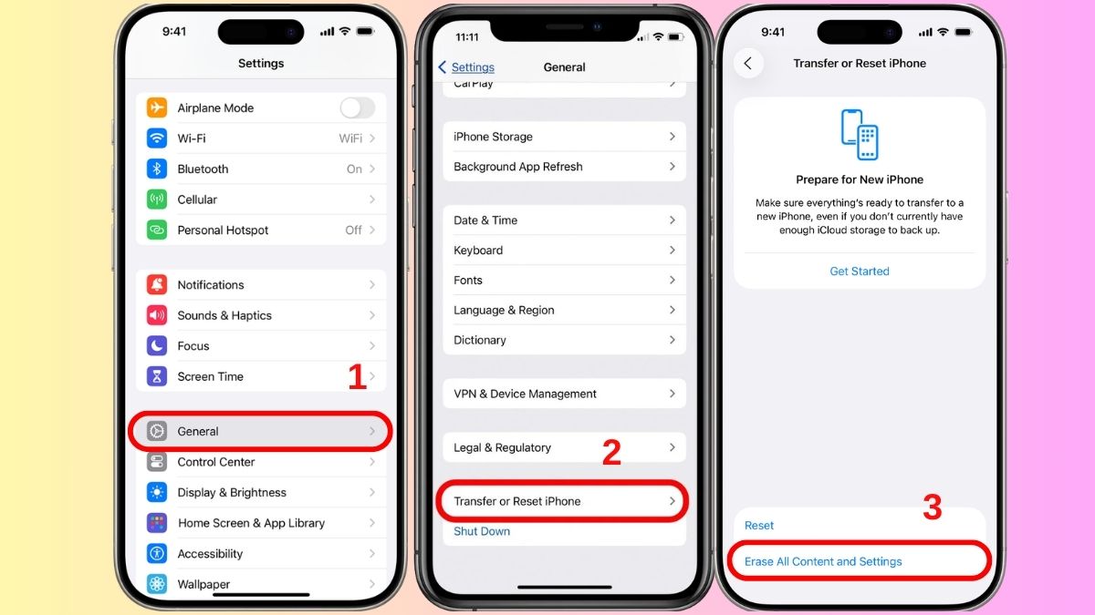 Cách khắc phục lỗi màn hình iPhone bị phóng to bằng Khôi phục cài đặt gốc 