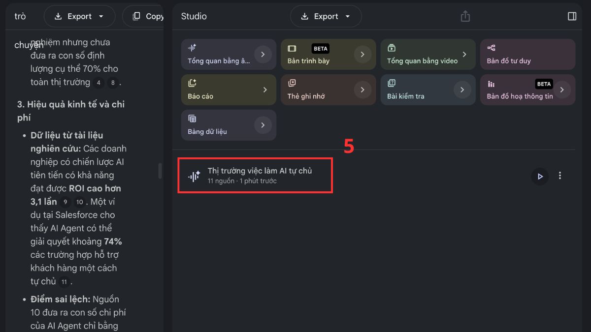 Cách dùng Audio Overview của NotebookLM bước 3
