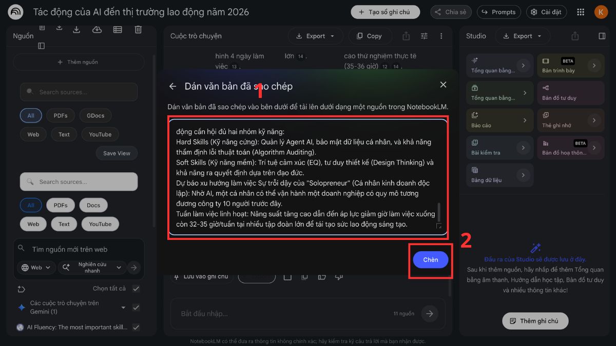 Cách dùng Audio Overview của NotebookLM bước 1