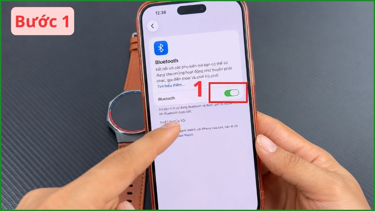 Cách kết nối đồng hồ thông minh khác với iPhone bước 1