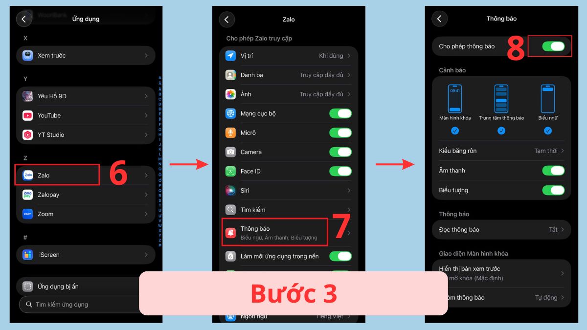 Bật tính năng Cho phép hiển thị Bản xem trước trên iPhone bước 3