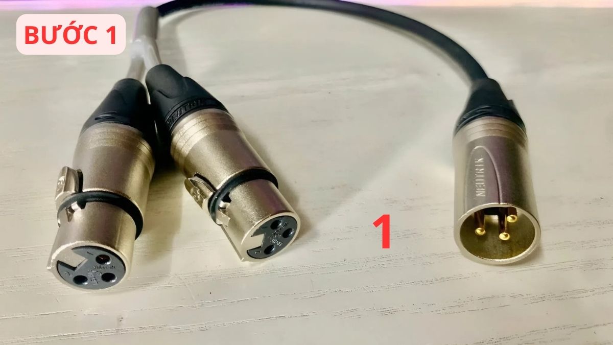 Cách kết nối micro không dây với vang cơ bước 1