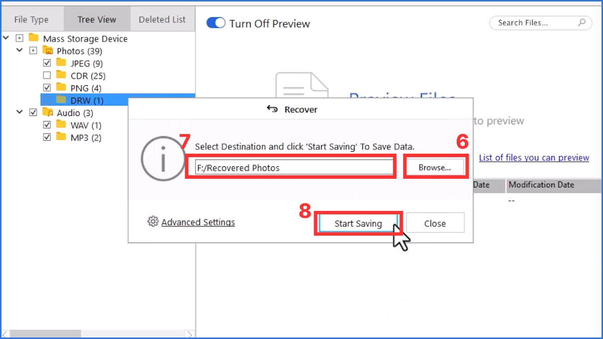 Cách sử dụng Stellar Photo Recovery bước 4