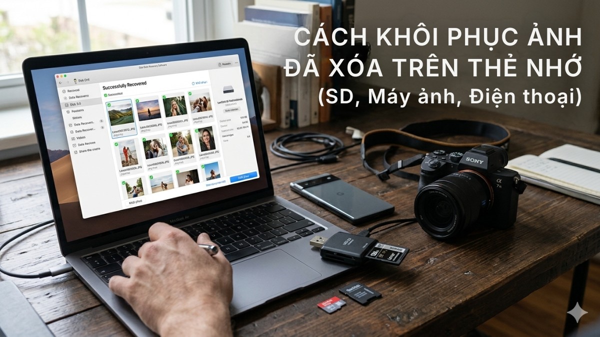 Cách khôi phục ảnh đã xóa trên thẻ nhớ (SD, Máy ảnh, Điện thoại)