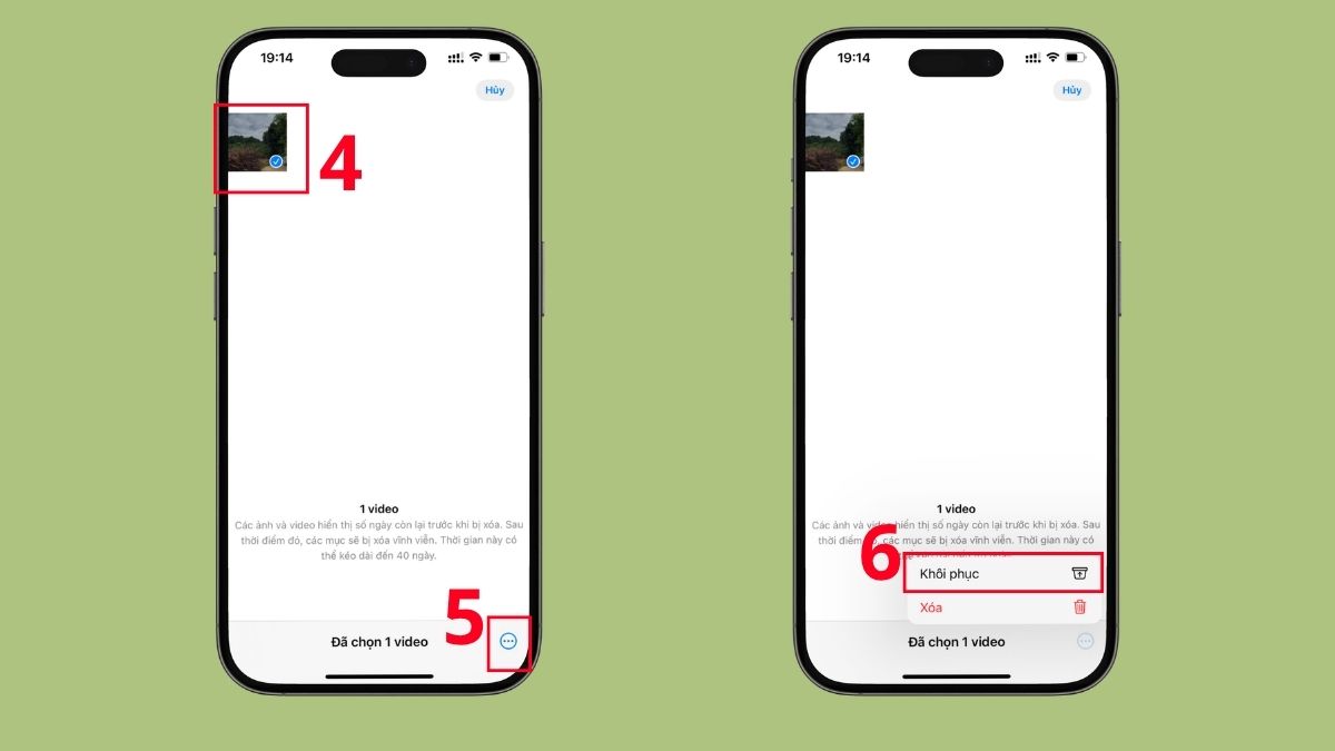 Khôi phục video từ album Đã xóa gần đây trên iPhone bước 2