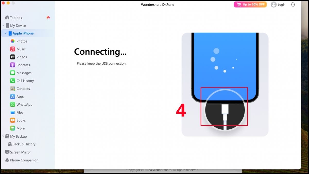 Dùng phần mềm khôi phục video iPhone của bên thứ ba bước 3