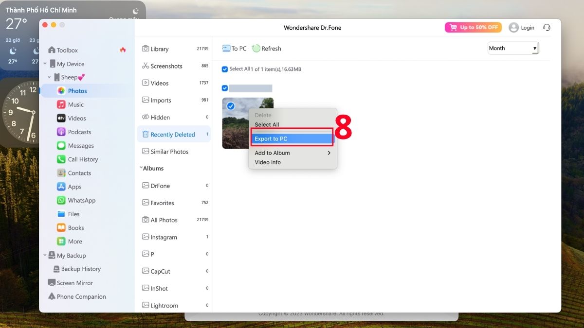 Dùng phần mềm khôi phục video iPhone của bên thứ ba bước 5