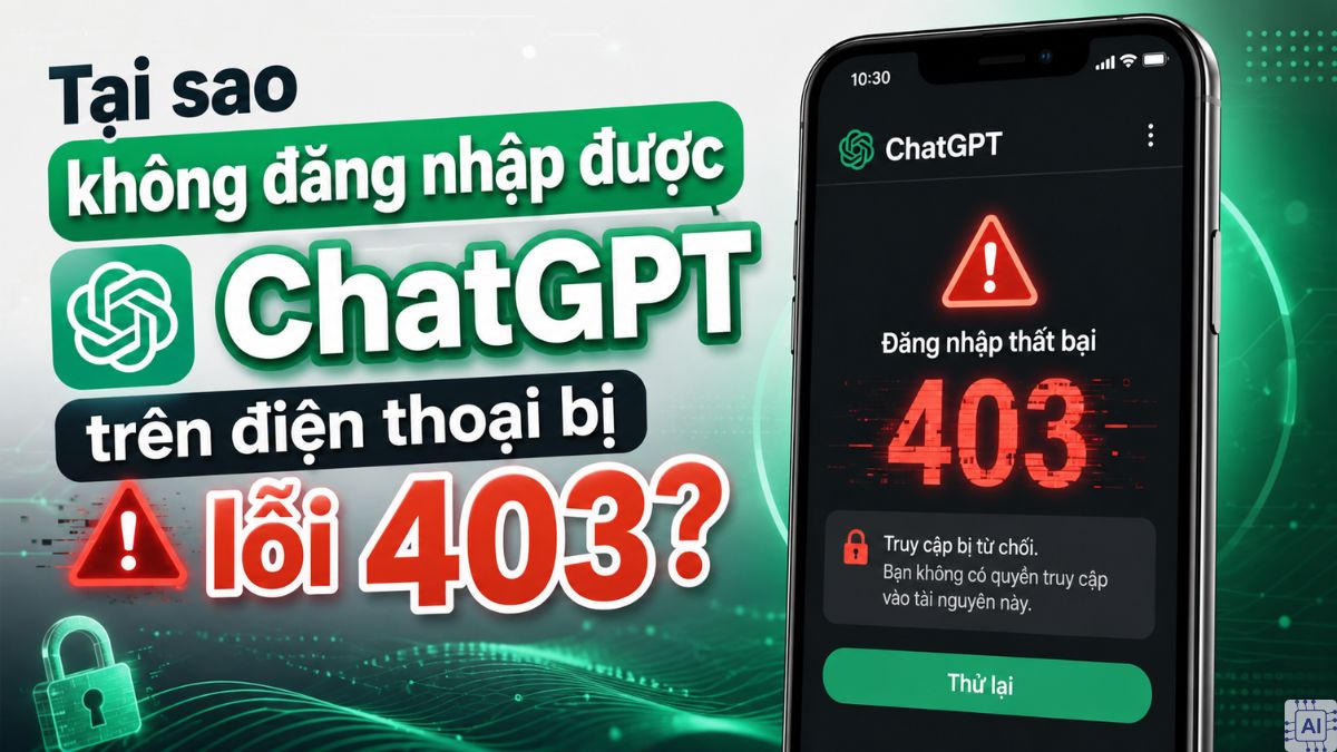Tại sao không đăng nhập được ChatGPT trên điện thoại bị lỗi 403?