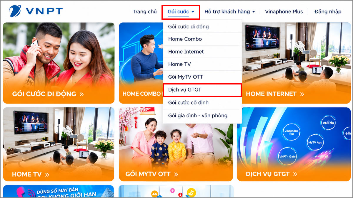 Tra cứu dịch vụ qua website VinaPhone bước 2